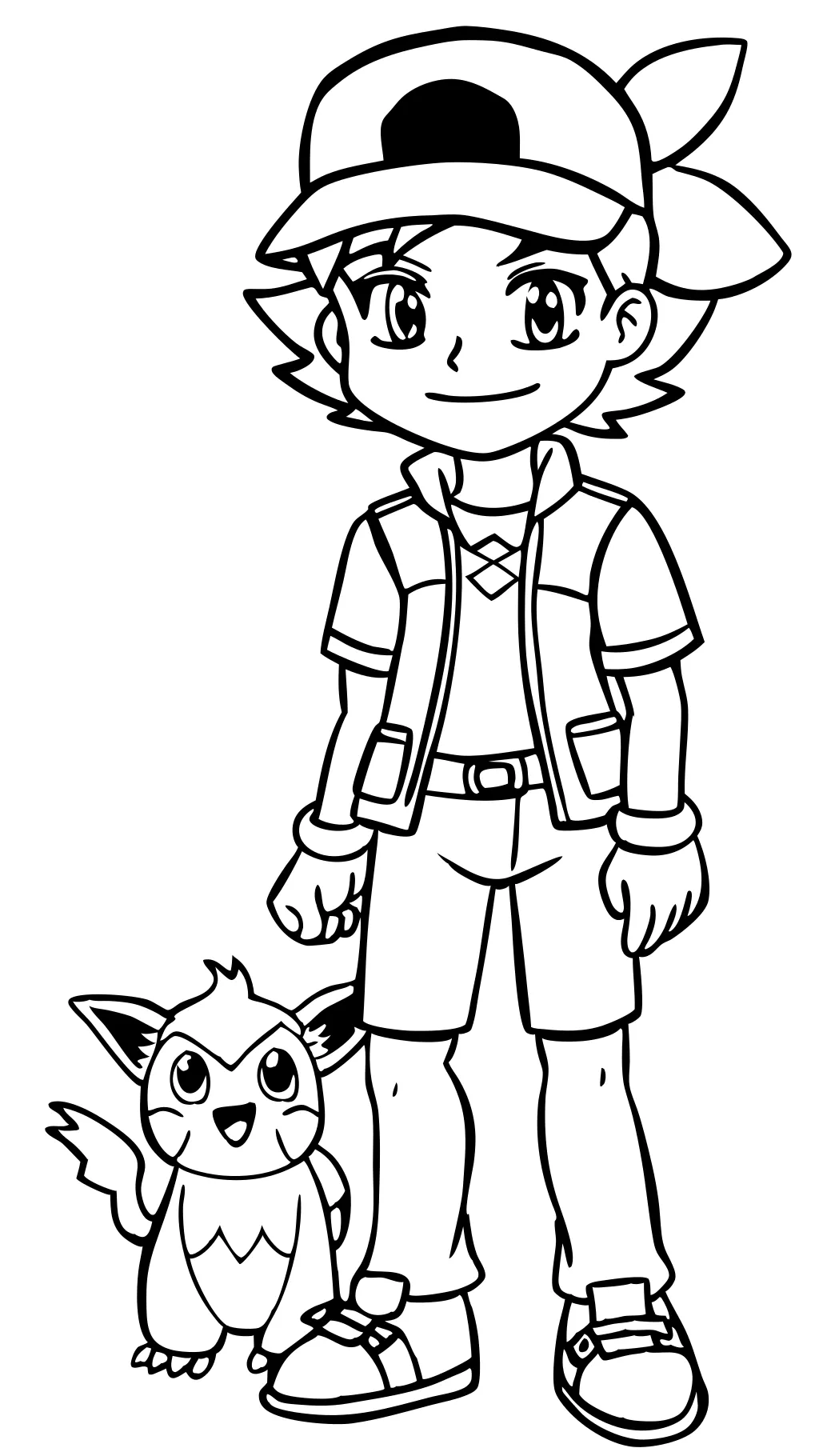 pokemon trainer coloring pages